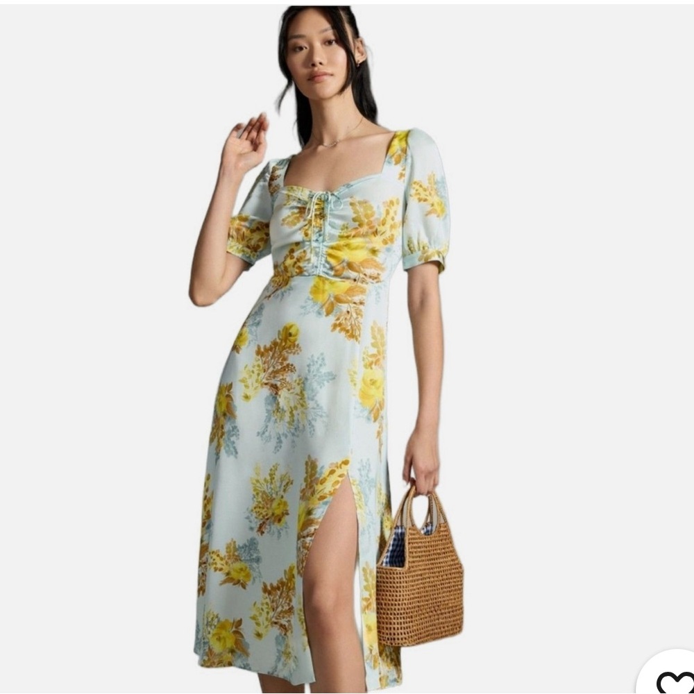 Favorite Daughter Vineyard Dress Sky Blue floral